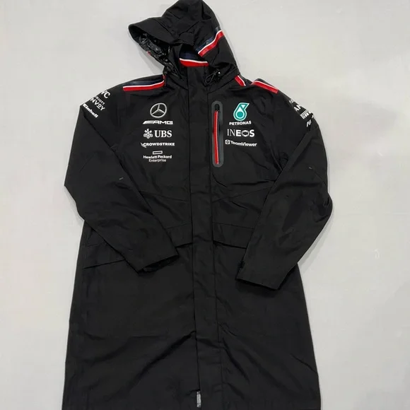 Mercedes AMG Petronas F1 2023 Men's Team Rain Jacket - Picture 1 of 7